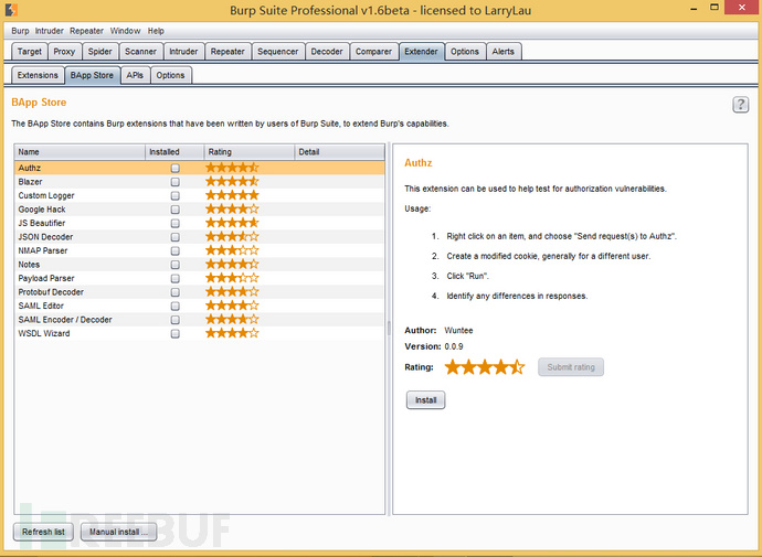 知名渗透测试套件BurpSuite Pro v1.6 beta破解版公布